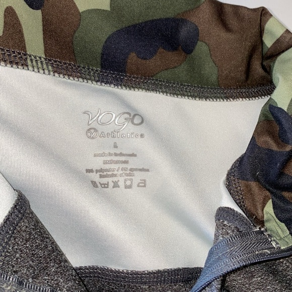 VOGO Athletica 1/4 Zip Colorblock Camo Pullover Workout Top - Picture 7 of 9